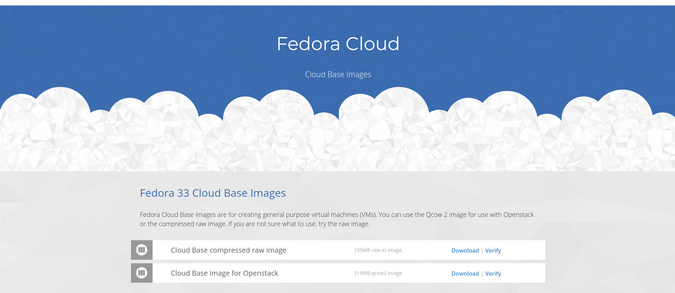 Fedora Cloud website Fedora Cloud website screenshot