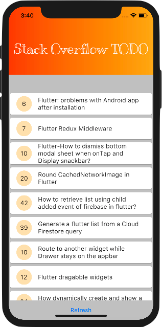 Stack Overflow Viewer built in Flutter