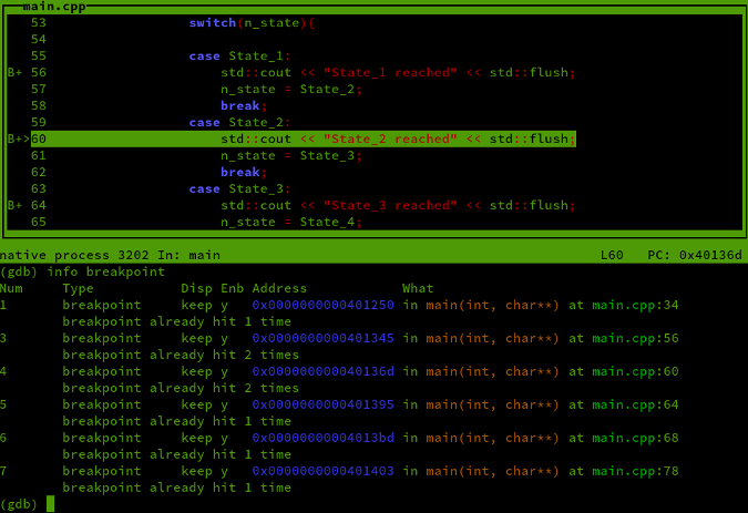 gdb output info breakpoints gdb output info breakpoints