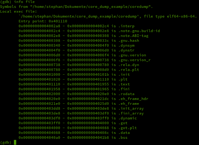info file output info file output