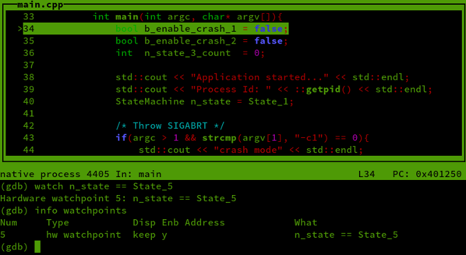 gdb output info watchpoints gdb output info watchpoints