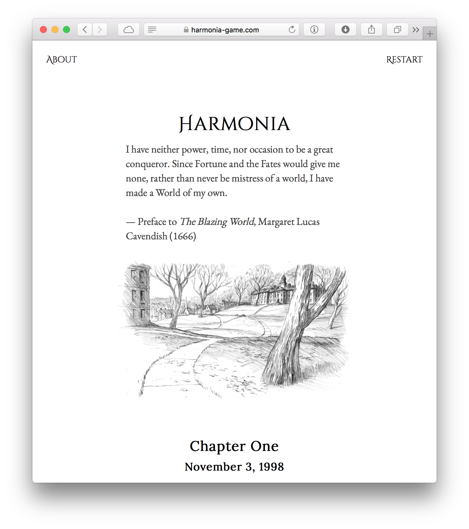 Harmonia opening screen shot Harmonia opening screen shot