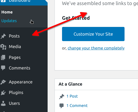 Add post dropdown Add post dropdown