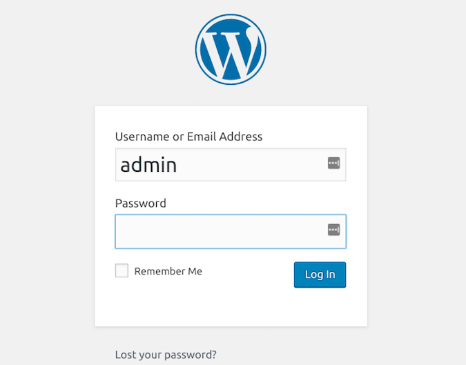 Login screen Login screen