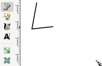 An open triangle An open triangle