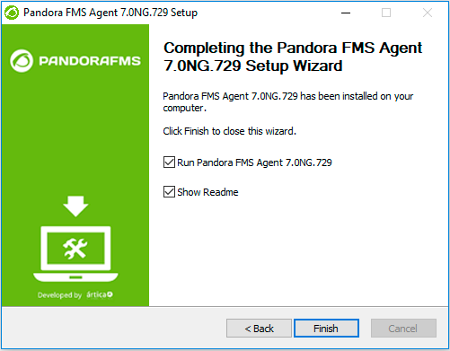 Pandora FMS Windows setup screen Pandora FMS Windows setup screen