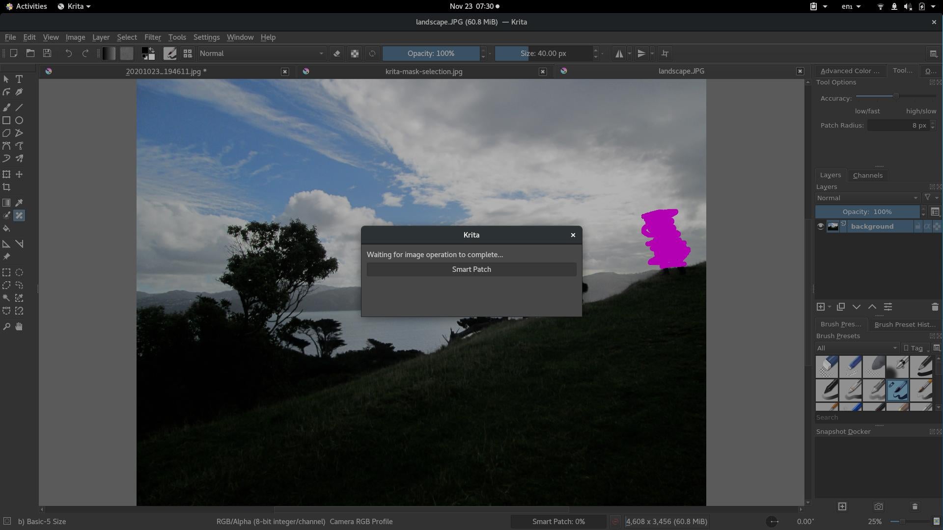 Smart patching with Krita Smart patching with Krita