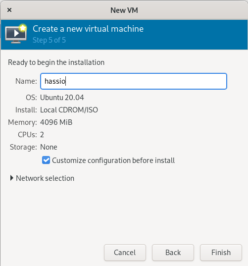 Customize configuration before install option Customize configuration before install option