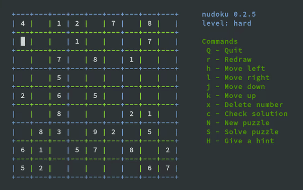 Linux toy: Nudoku animated Linux toy: Nudoku animated