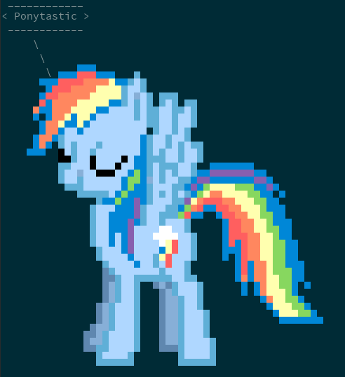 Linux toy: ponysay output Linux toy: ponysay output