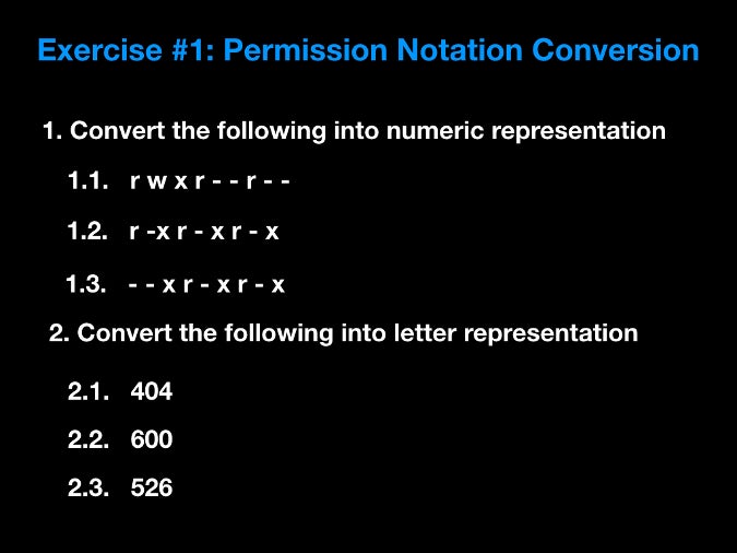 Permission type examples Permission type examples