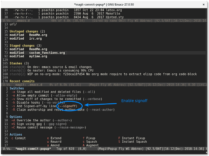 Enable signoff Enable signoff