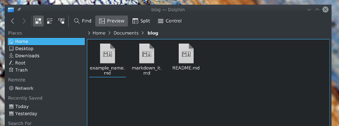 Names of markdown files Names of Markdown files