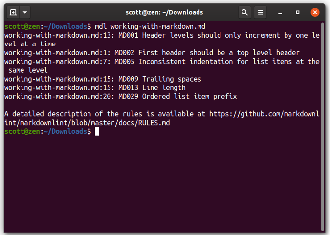 Markdown lint tool Markdown lint tool