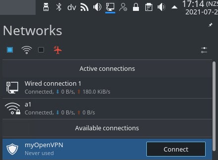 Add a VPN connection in Network Manager Add a VPN connection in Network Manager