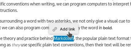 black text on white background, word highlighted in blue to create an automatic link black text on white background, word highlighted in blue to create an automatic link