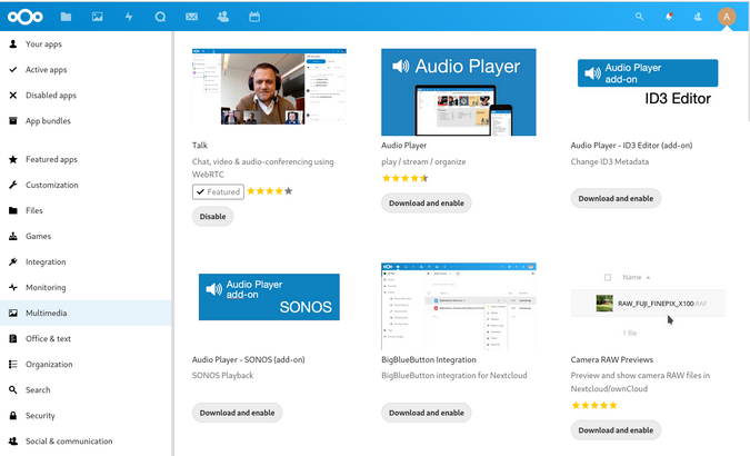 Nextcloud multimedia apps Nextcloud multimedia apps