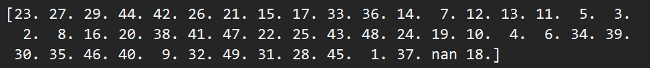 Result of checking for null values in NFL yardline data Result of checking for null values in NFL yardline data