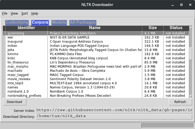 NLTK UI Screenshot NLTK UI Screenshot