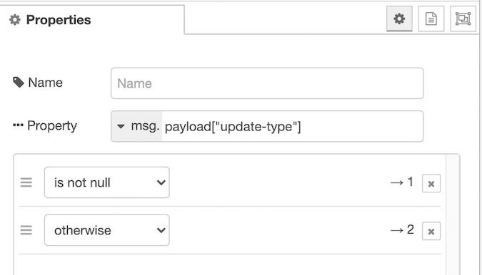 Switch Node configuration Switch Node configuration