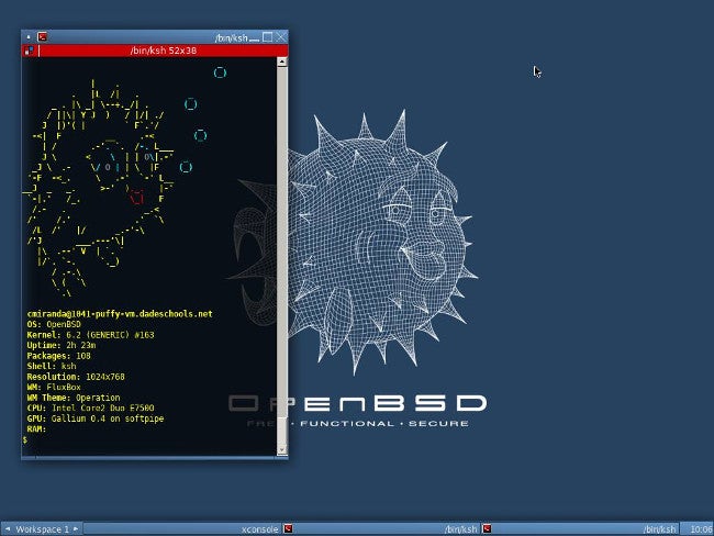 OpenBSD OpenBSD, image CC BY SA Claudio Miranda