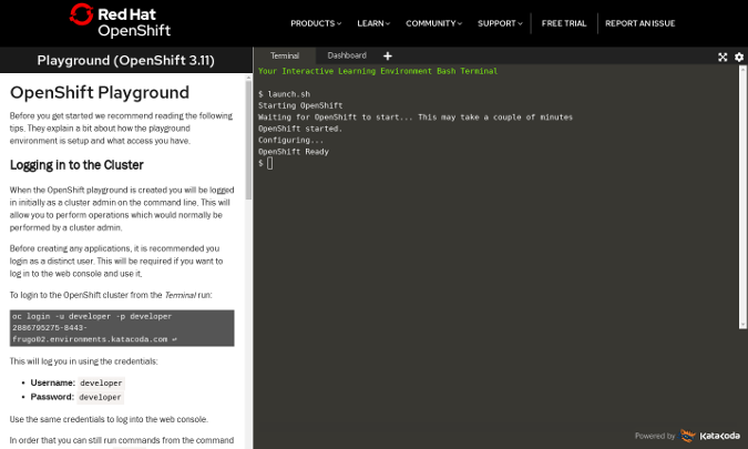 OpenShift Playground OpenShift Playground