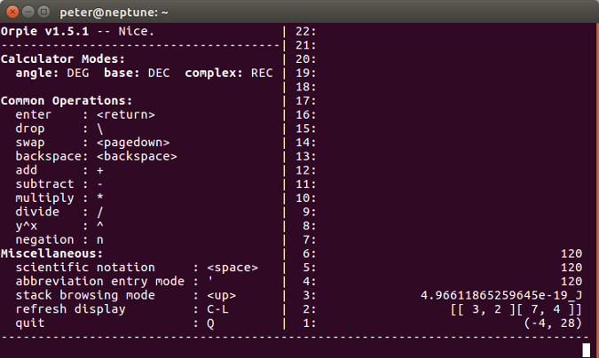 Result of a long calculation in Orpie Result of a long calculation in Orpie