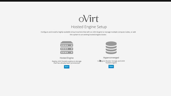 Hosted Engine installation UI