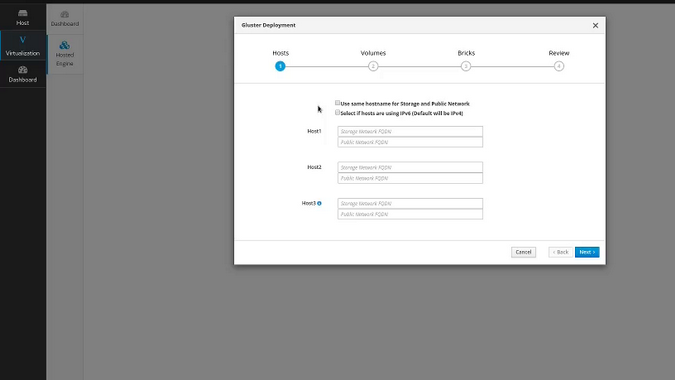 Network and hosts setup