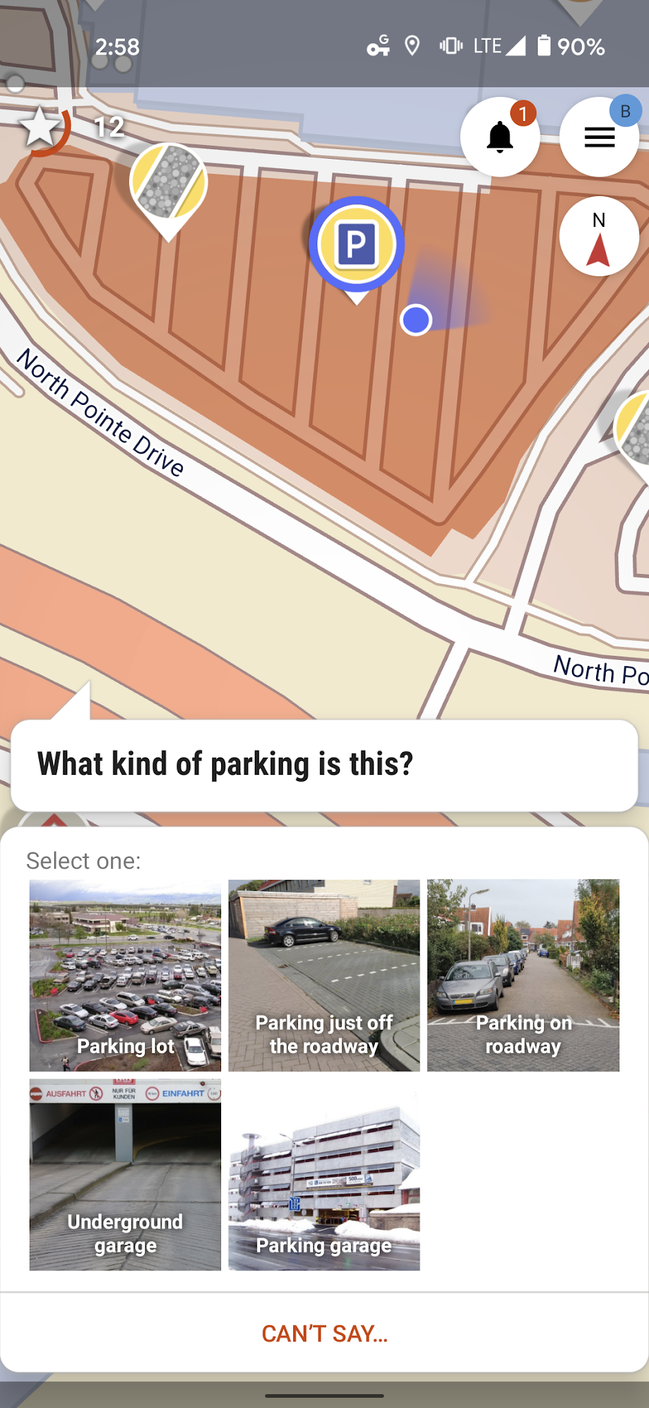 Parking lot type Parking lot type