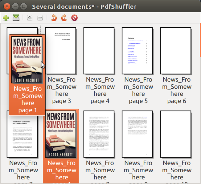 PDF-Shuffler - moving a page PDF-Shuffler - moving a page