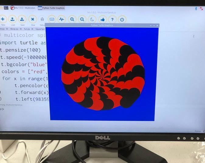 Spiral graphic created in Python Spiral graphic created in Python