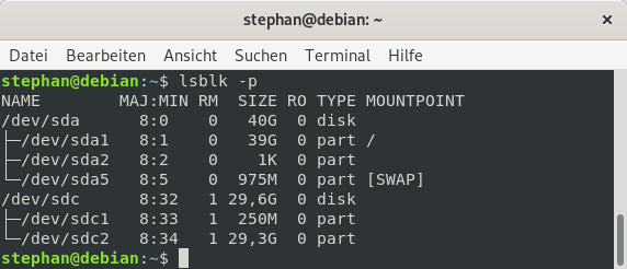 Output of lsblk -p Output of lsblk -p