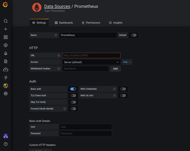 Add Prometheus data source Add Prometheus data source