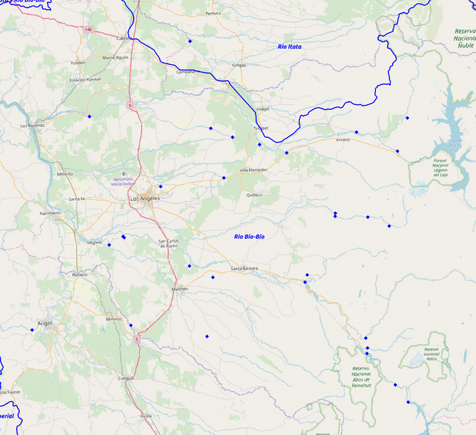Map showing watersheds and generation stations Map showing watersheds and generation stations