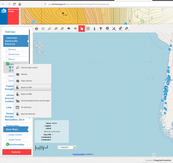Ministry of Energy IDE Energía site Ministry of Energy IDE Energía site