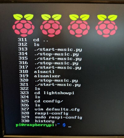 Raspberry Pi Lightshow on desktop, configuration Raspberry Pi Lightshow on desktop, configuration