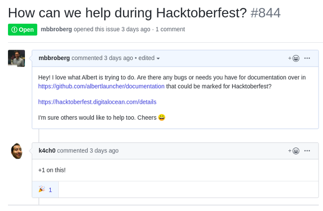 Inviting project to participate in Hacktoberfest Inviting project to participate in Hacktoberfest