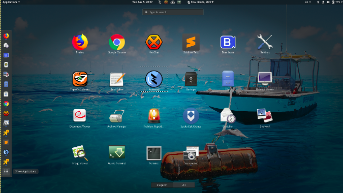 Remmina icon highlighted on desktop Remmina icon highlighted on desktop