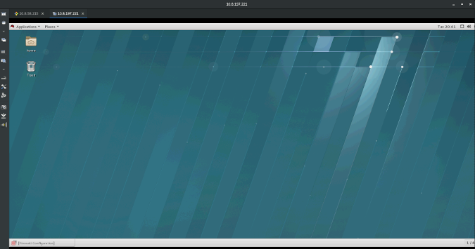 Viewing Linux desktop with Remmina Viewing Linux desktop with Remmina
