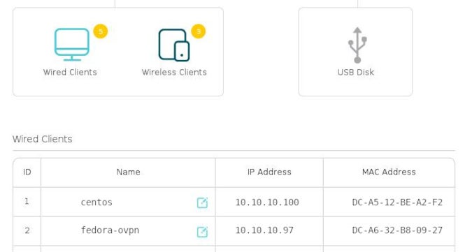 Router IP address settings Router IP address settings