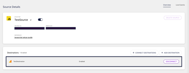 RudderStack connection configured RudderStack connection configured