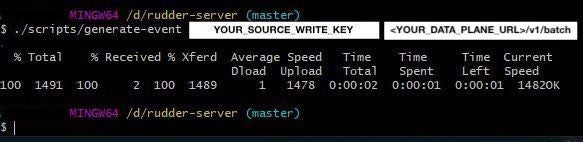 RudderStack event testing code RudderStack event testing code