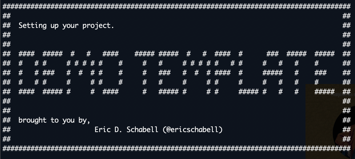 Setting up your project Setting up your project