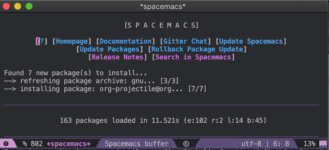 Installing Org mode in Spacemacs Installing Org mode in Spacemacs