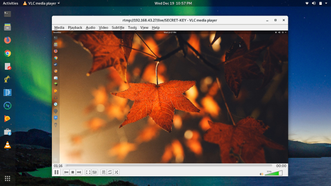 Live video in VLC Live video in VLC