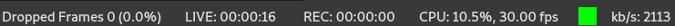 OBS stream metrics OBS stream metrics
