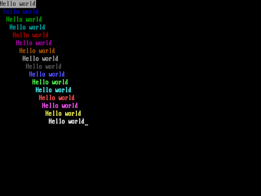 You can create beautiful programs in C running the test program