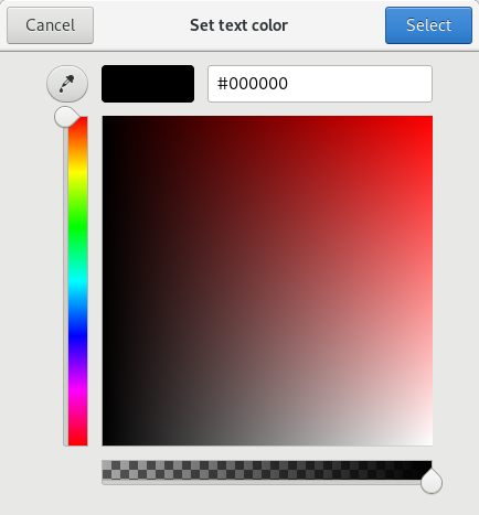 Calculation for black text on a white background Picking black in Zenity
