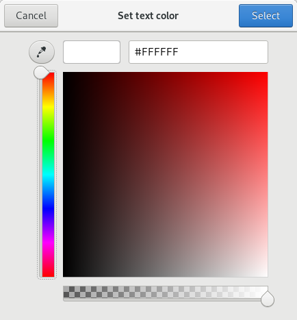 White's hex value in Zenity White's hex value in Zenity
